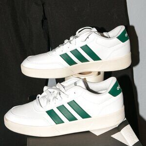White /Green stripes adidas men sneakers